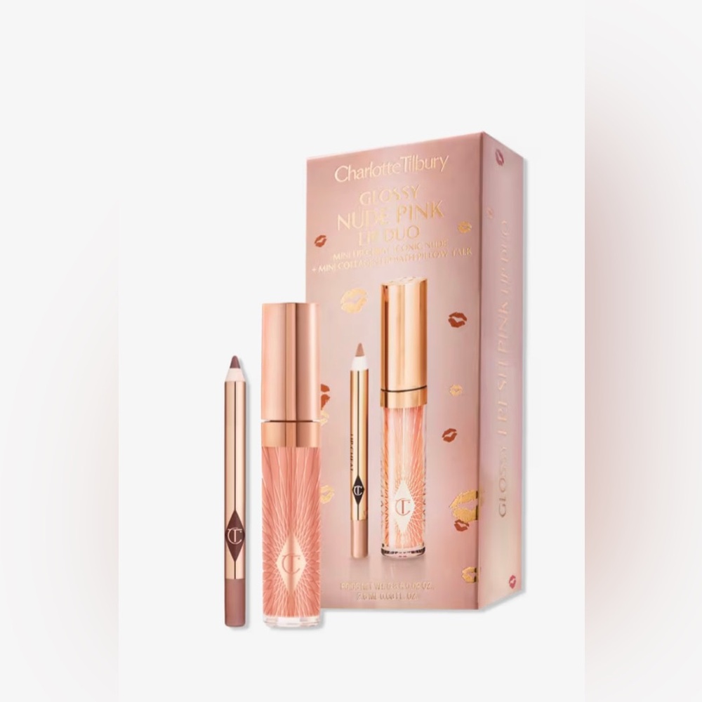 Charlotte Tilbury Glossy Pink Lip Duo Nude Pink Exclusive